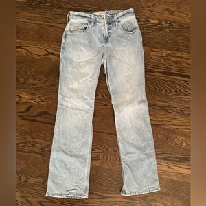 Hollister Women's Light Blue Straight Leg Jeans